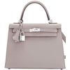 Hermès Kelly Sellier 25 Gris Asphalt Epsom PHW