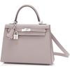 Hermès Kelly Sellier 25 Gris Asphalt Epsom PHW