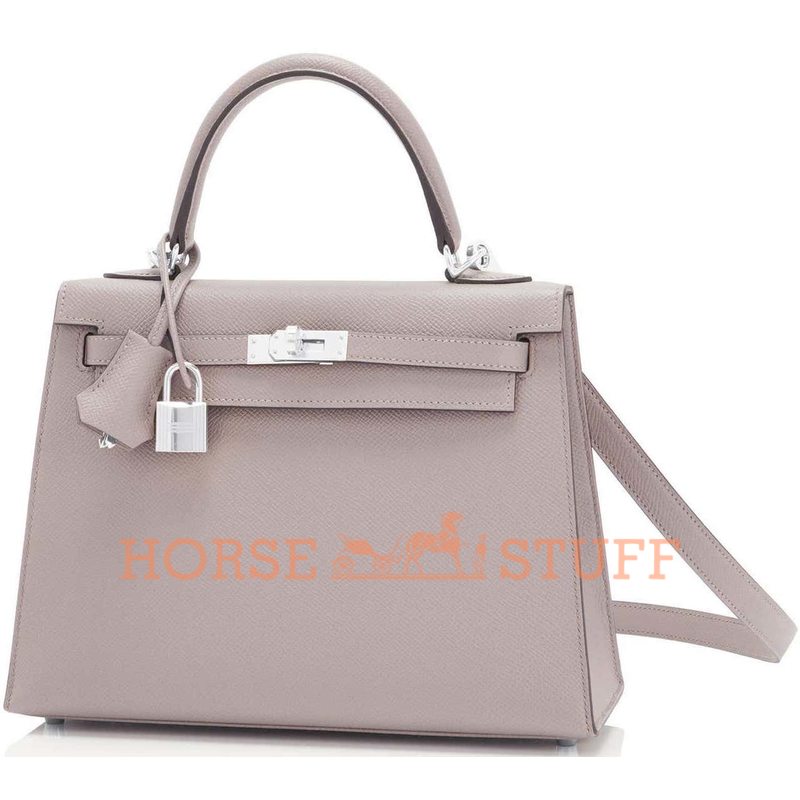 Hermès Kelly Sellier 25 Gris Asphalt Epsom PHW