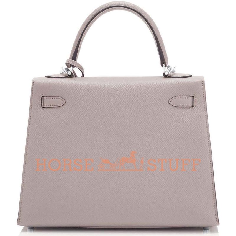 Hermès Kelly Sellier 25 Gris Asphalt Epsom PHW