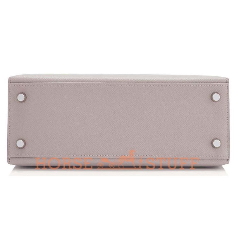 Hermès Kelly Sellier 25 Gris Asphalt Epsom PHW