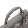 Hermès Kelly Sellier 25 Gris Mouette Epsom PHW
