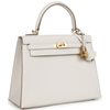 Hermès Kelly Sellier 25 Gris Pale Epsom GHW