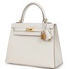Hermès Kelly Sellier 25 Gris Pale Epsom GHW