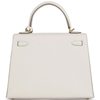 Hermès Kelly Sellier 25 Gris Pale Epsom GHW