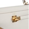 Hermès Kelly Sellier 25 Gris Pale Epsom GHW