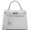 Hermès Kelly Sellier 25 Gris Pale Epsom PHW