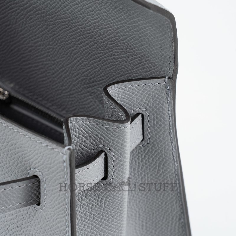 Hermes Kelly Sellier 25 Gris Pantin Epsom PHW