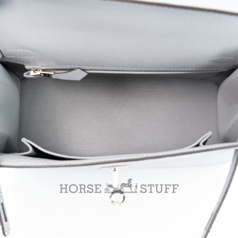 Hermes Kelly Sellier 25 Gris Pantin Epsom PHW
