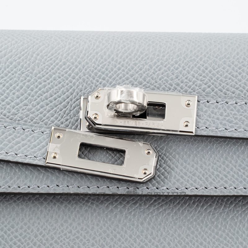 Hermes Kelly Sellier 25 Gris Pantin Epsom PHW