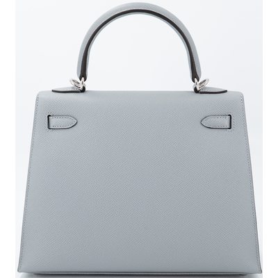 Hermes Kelly Sellier 25 Gris Pantin Epsom PHW