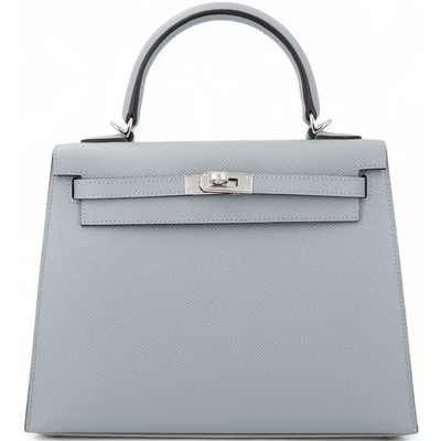 Hermes Kelly Sellier 25 Gris Pantin Epsom PHW