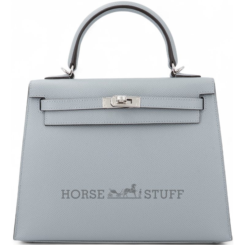 Hermes Kelly Sellier 25 Gris Pantin Epsom PHW