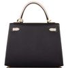 Hermès Kelly Sellier 25 Special Order HSS Black / Craie Epsom BGHW