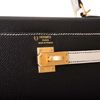 Hermès Kelly Sellier 25 Special Order HSS Black / Craie Epsom BGHW