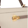 Hermès Kelly Sellier 25 Special Order HSS Craie / Gris Asphalt Epsom BGHW