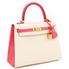 Hermès Kelly Sellier 25 Special Order HSS Craie / Rose Azalee Epsom GHW