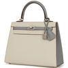 Hermès Kelly Sellier 25 Special Order HSS Craie / Gris Mouette Epsom BPHW