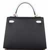 Hermès Kelly Sellier 25 Special Order HSS Black / White Epsom BGHW