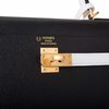 Hermès Kelly Sellier 25 Special Order HSS Black / White Epsom BGHW