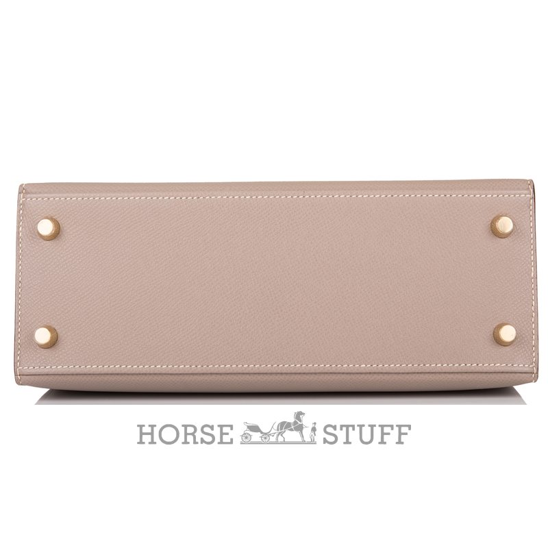 Hermès Kelly Sellier 25 Special Order HSS Gris Asphalt / Craie Epsom BGHW
