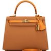 Hermès Kelly Sellier 25 Special Order HSS Gold / Apricot Epsom GHW