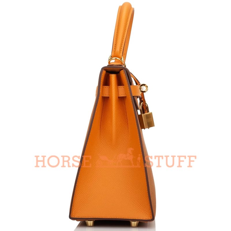 Hermès Kelly Sellier 25 Special Order HSS Gold / Apricot Epsom GHW