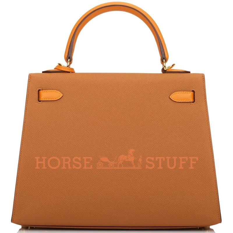 Hermès Kelly Sellier 25 Special Order HSS Gold / Apricot Epsom GHW