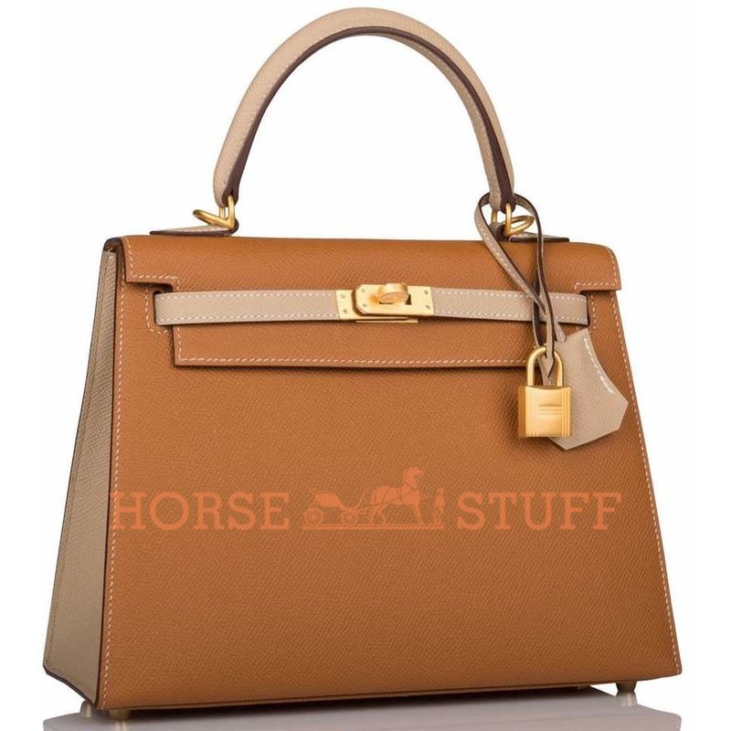 Hermès Kelly Sellier 25 Special Order HSS Gold / Trench Epsom BGHW