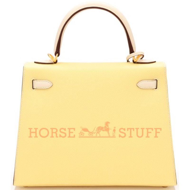 Hermès Kelly Sellier 25 Special Order HSS Jaune Poussin / Nata Epsom BGHW