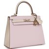 Hermès Kelly Sellier 25 Special Order HSS Mauve Pale / Craie Epsom GHW