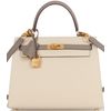 Hermes Kelly Sellier 25 Special Order HSS Nata / Gris Asphalt BGHW