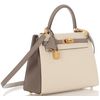 Hermes Kelly Sellier 25 Special Order HSS Nata / Gris Asphalt BGHW