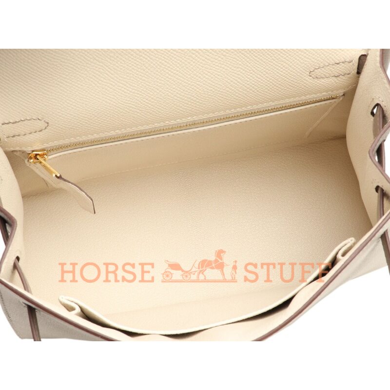 Hermes Kelly  Sellier 25 Special Order HSS Nata / Gris Asphalt BGHW