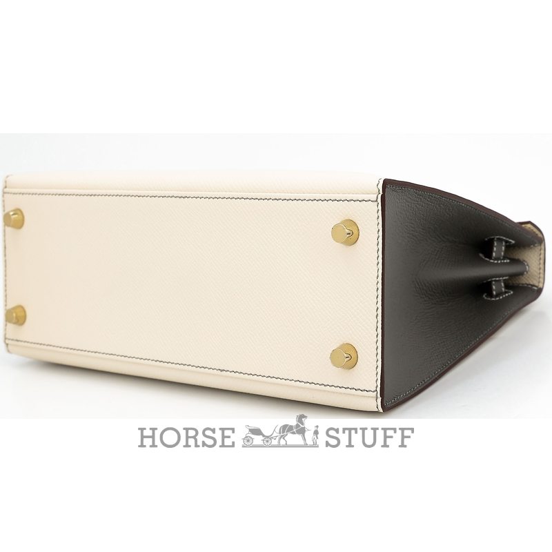Hermes Kelly Sellier 25 Special Order HSS Nata / Gris Meyer Epsom GHW