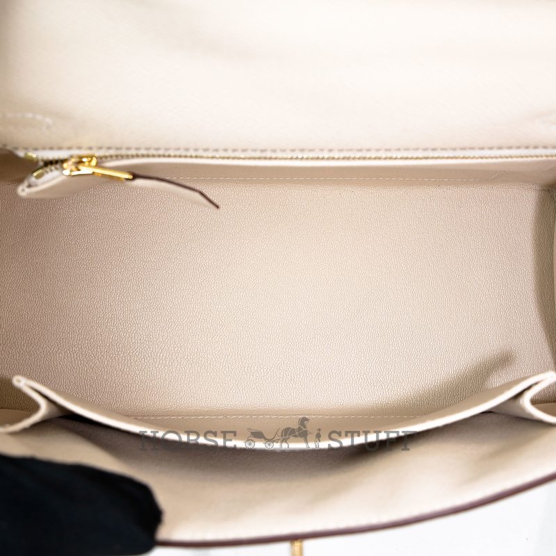 Hermes Kelly Sellier 25 Special Order HSS Nata / Gris Meyer Epsom GHW