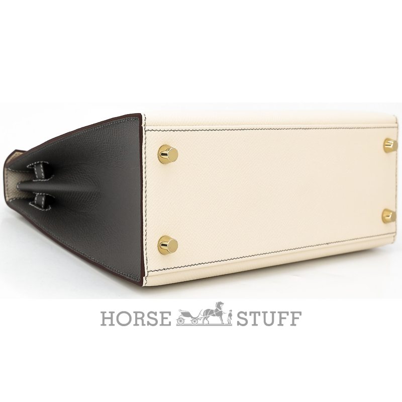 Hermes Kelly Sellier 25 Special Order HSS Nata / Gris Meyer Epsom GHW