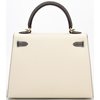 Hermes Kelly Sellier 25 Special Order HSS Nata / Gris Meyer Epsom GHW