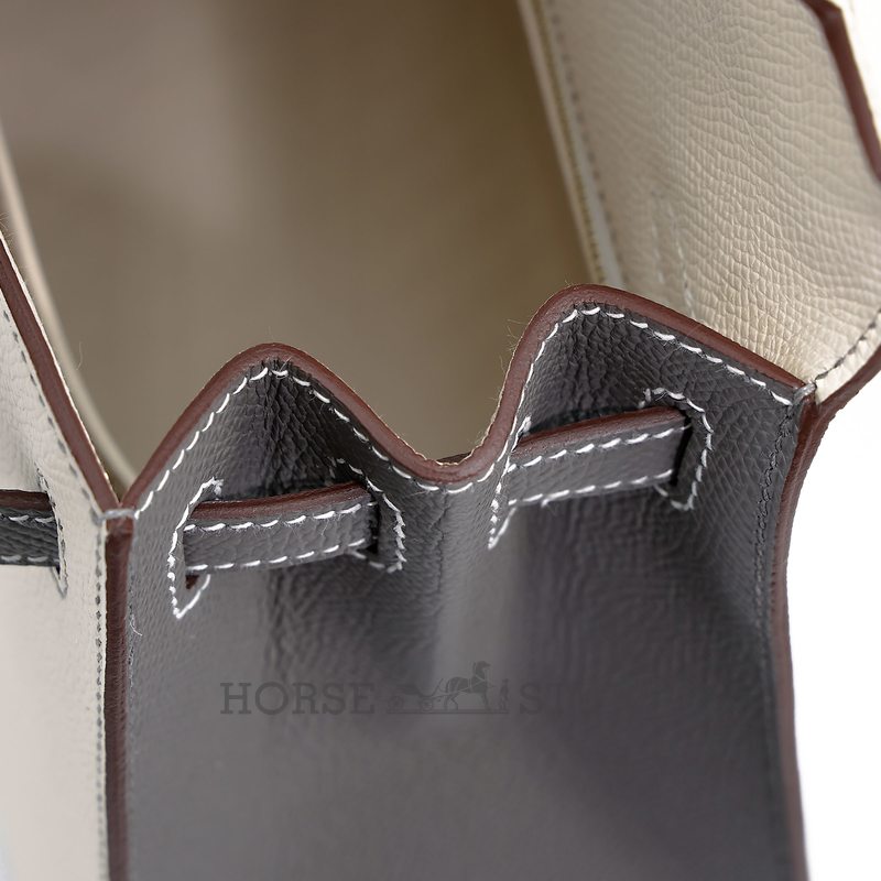 Hermes Kelly Sellier 25 Special Order HSS Nata / Gris Meyer Epsom GHW