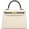 Hermes Kelly Sellier 25 Special Order HSS Nata / Gris Meyer Epsom GHW