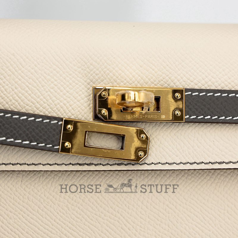 Hermes Kelly Sellier 25 Special Order HSS Nata / Gris Meyer Epsom GHW