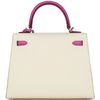 Hermès Kelly Sellier 25 Special Order HSS Nata / Rose Pourpre Epsom BPHW