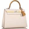 Hermès Kelly Sellier 25 Limited Edition Tricolor Nata / Jaune Poussin / Sesame / Epsom PHW