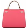 Hermès Kelly Sellier 25 Special Order HSS Rose Azalee / Craie Epsom BGHW