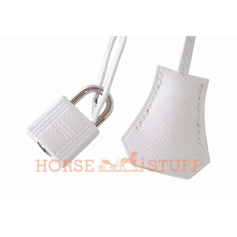 Hermès Kelly Sellier 25 Special Order HSS White / Bambou Epsom PHW