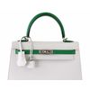 Hermès Kelly Sellier 25 Special Order HSS White / Bambou Epsom PHW