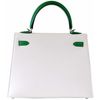 Hermès Kelly Sellier 25 Special Order HSS White / Bambou Epsom PHW