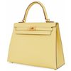 Hermès Kelly Sellier 25 Jaune Poussin Epsom GHW