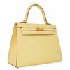 Hermès Kelly Sellier 25 Jaune Poussin Epsom GHW