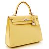 Hermès Kelly Sellier 25 Jaune Poussin Epsom PHW